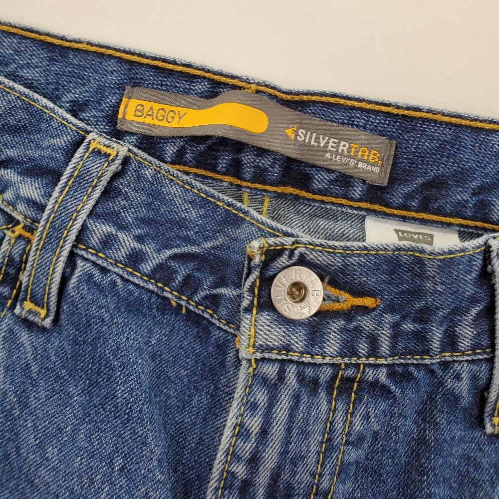 Vtg Y2K Levi's SilverTab Jeans Blue Baggy Loose Denim Pants Men’s 33x32 (34x31) - Picture 7 of 12